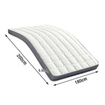 LIVARA Latex Support, Thick, Resilient Cotton 120/150/180cm Breathable 5.5cm - Memory Silk, - Foam Cover, Base Mattress Antibacterial Milk Non-Slip White