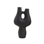 LIVARA Ceramic Decorative Ornament Artistic Display Double-Hole Branch Form Matte Ceramic Handcrafted Stone-Texture Design