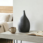 LIVARA Ceramic Decorative Ornament Artistic Display Small-Neck Bottle Form Matte Ceramic Handcrafted Stone-Texture Design