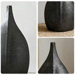 LIVARA Ceramic Decorative Ornament Artistic Display Small-Neck Bottle Form Matte Ceramic Handcrafted Stone-Texture Design