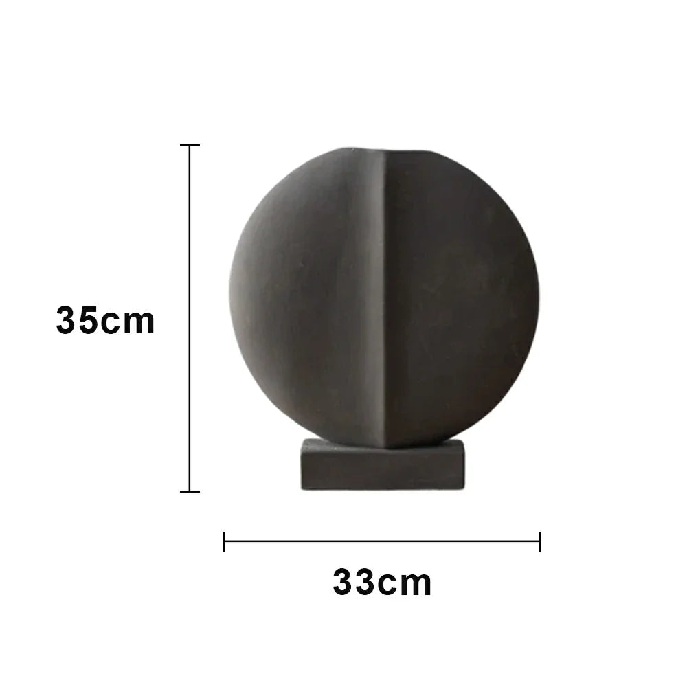 LIVARA Ceramic Decorative Ornament Artistic Display Lapis Light Grey Theme Matte Ceramic Handcrafted Stone-Texture Design