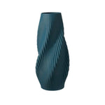 LIVARA Ceramic Decorative Ornament Artistic Display Large Blue Vase Matte Ceramic Handcrafted Stone-Texture Design