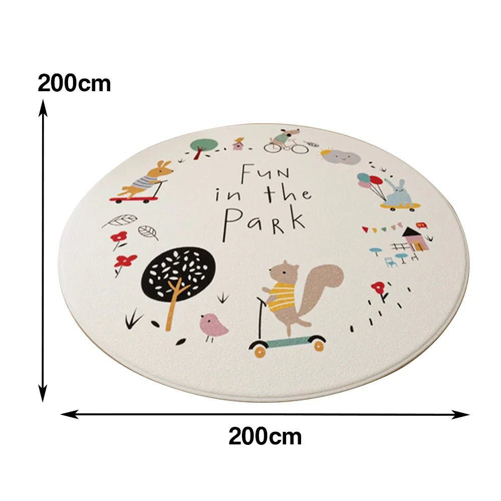 LIVARA Kids Plush Play Mat with Non-Slip Base, High-Density Soft Surface, Durable, Cozy and Floor-Protective -Little Moments Theme