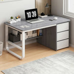 LIVARA Office Design, Panels, Space-Saving Thickened - Stable Edge U-Legs, 100/120/140cm Rounded Desk Grey