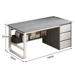 LIVARA Office Design, Panels, Space-Saving Thickened - Stable Edge U-Legs, 100/120/140cm Rounded Desk Grey