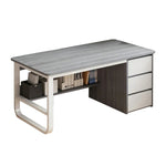 LIVARA Office Design, Panels, Space-Saving Thickened - Stable Edge U-Legs, 100/120/140cm Rounded Desk Grey