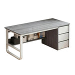 LIVARA Office Design, Panels, Space-Saving Thickened - Stable Edge U-Legs, 100/120/140cm Rounded Desk Grey