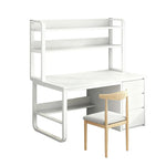 LIVARA Bookshelf Chair Design, Steel Set Office Frame 100/120/140cm Desk Thickened Space-Saving - Panels, 2-in-1 and White