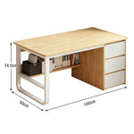 LIVARA Office Desk U-Legs, Panels, Design, Space-Saving Stable Thickened Edge - Rounded 100/120/140cm Wood
