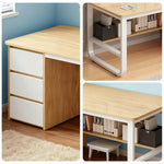 LIVARA Office Desk U-Legs, Panels, Design, Space-Saving Stable Thickened Edge - Rounded 100/120/140cm Wood