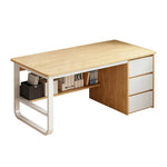 LIVARA Office Desk U-Legs, Panels, Design, Space-Saving Stable Thickened Edge - Rounded 100/120/140cm Wood