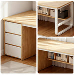 LIVARA Office Desk U-Legs, Panels, Design, Space-Saving Stable Thickened Edge - Rounded 100/120/140cm Wood