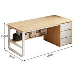 LIVARA Office Desk U-Legs, Panels, Design, Space-Saving Stable Thickened Edge - Rounded 100/120/140cm Wood