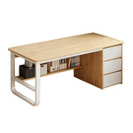 LIVARA Office Desk U-Legs, Panels, Design, Space-Saving Stable Thickened Edge - Rounded 100/120/140cm Wood