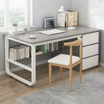 LIVARA Office Stable Panels, and Set 100/120/140cm - Rounded Edge Space-Saving Chair Desk Design, Thickened U-Legs, Grey