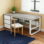 LIVARA Office Stable Panels, and Set 100/120/140cm - Rounded Edge Space-Saving Chair Desk Design, Thickened U-Legs, Grey