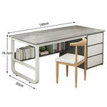 LIVARA Office Stable Panels, and Set 100/120/140cm - Rounded Edge Space-Saving Chair Desk Design, Thickened U-Legs, Grey