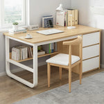 LIVARA Office Panels, U-Legs, Design, Stable Space-Saving 100/120/140cm Chair Set - and Desk Thickened Rounded Edge Wood