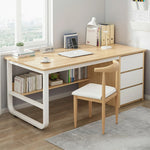 LIVARA Office Panels, U-Legs, Design, Stable Space-Saving 100/120/140cm Chair Set - and Desk Thickened Rounded Edge Wood