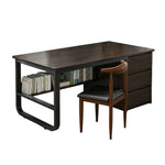 LIVARA Office Panels, Rounded Stable - Set Thickened and U-Legs, Design, Desk Chair 100/120/140cm Edge Space-Saving Walnut