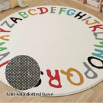 LIVARA Kids Plush Play Mat with Non-Slip Backing, High-Density Soft Padding, Cozy and Protective for Floors -Colorful Letters Theme