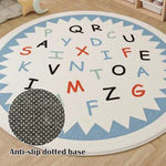 LIVARA Kids Plush Play Mat designed with Non-Slip Base, High-Density Soft Surface, Durable Comfort and Floor Protection -Triangle Letters Theme