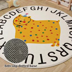 LIVARA Kids Plush Play Mat with Non-Slip Design, High-Density Soft Cushioning, Cozy and Floor-Protective -Alphabet Yellow Leopard Theme