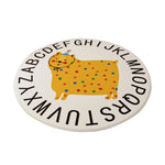 LIVARA Kids Plush Play Mat with Non-Slip Design, High-Density Soft Cushioning, Cozy and Floor-Protective -Alphabet Yellow Leopard Theme