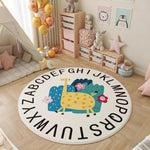 LIVARA Kids Plush Play Mat designed with Non-Slip Base, High-Density Soft Surface, Durable and Floor-Friendly -Alphabet Giraffe Theme