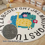 LIVARA Kids Plush Play Mat designed with Non-Slip Base, High-Density Soft Surface, Durable and Floor-Friendly -Alphabet Giraffe Theme