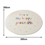 LIVARA Kids Plush Play Mat featuring Non-Slip Base, High-Density Soft Padding, Cozy Comfort and Floor Protection -Rainbow Theme