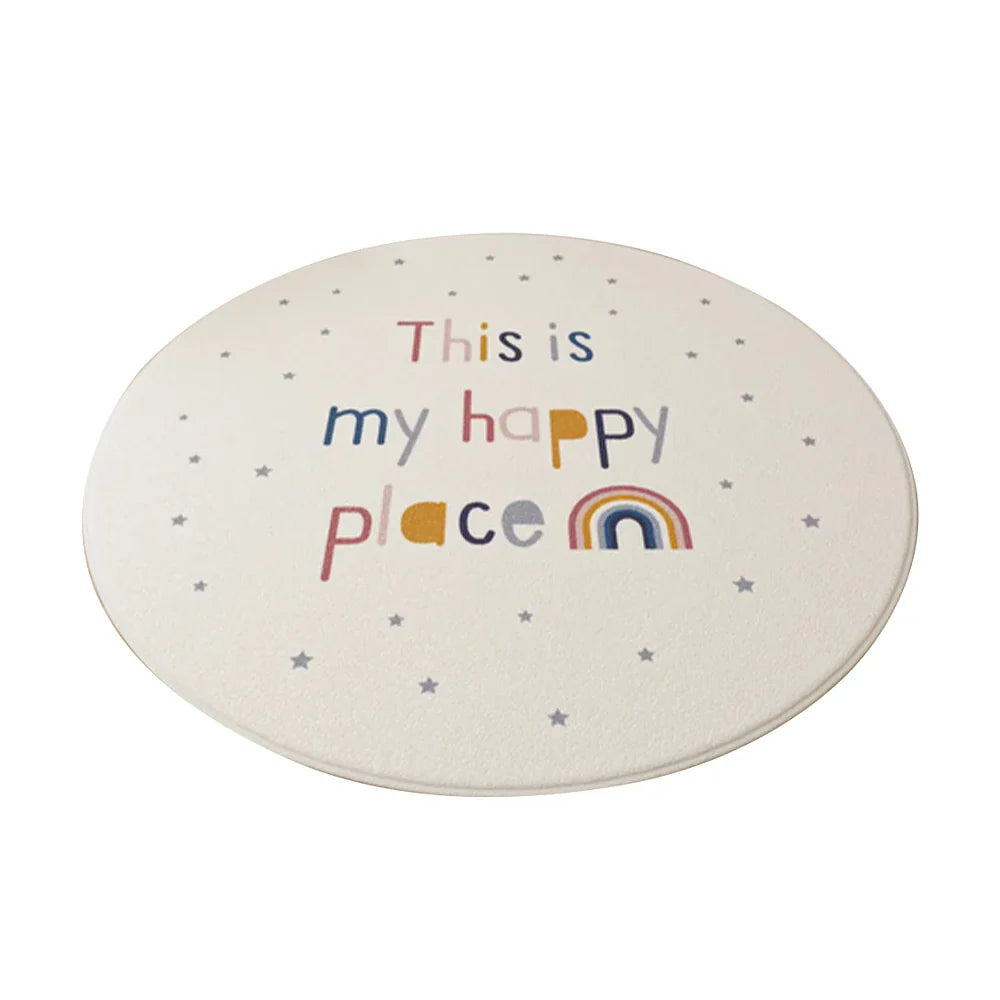 LIVARA Kids Plush Play Mat featuring Non-Slip Base, High-Density Soft Padding, Cozy Comfort and Floor Protection -Rainbow Theme