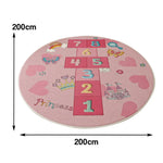 LIVARA Kids Plush Play Mat with Non-Slip Backing, High-Density Soft Cushioning, Durable and Floor-Protective -Pink House Theme