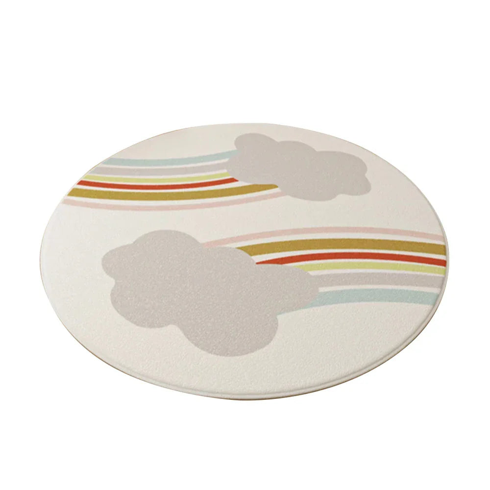 LIVARA Kids Plush Play Mat designed with Non-Slip Base, High-Density Soft Padding, Cozy and Floor-Safe -Cute Rainbow Theme