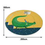 LIVARA Kids Plush Play Mat featuring Non-Slip Base, High-Density Soft Cushioning, Cozy and Floor-Protective -Big Crocodile Theme