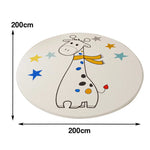 LIVARA Kids Plush Play Mat with Non-Slip Backing, High-Density Soft Padding, Durable Comfort and Floor Protection -Giraffe Theme