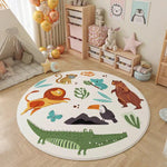 LIVARA Kids Plush Play Mat featuring Non-Slip Base, High-Density Soft Surface, Cozy and Floor-Protective Design -Zoo Theme