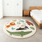 LIVARA Kids Plush Play Mat featuring Non-Slip Base, High-Density Soft Surface, Cozy and Floor-Protective Design -Zoo Theme