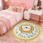 LIVARA Kids Plush Play Mat with Non-Slip Design, High-Density Soft Cushioning, Durable and Floor-Friendly -Yellow Lion Theme