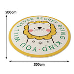 LIVARA Kids Plush Play Mat with Non-Slip Design, High-Density Soft Cushioning, Durable and Floor-Friendly -Yellow Lion Theme