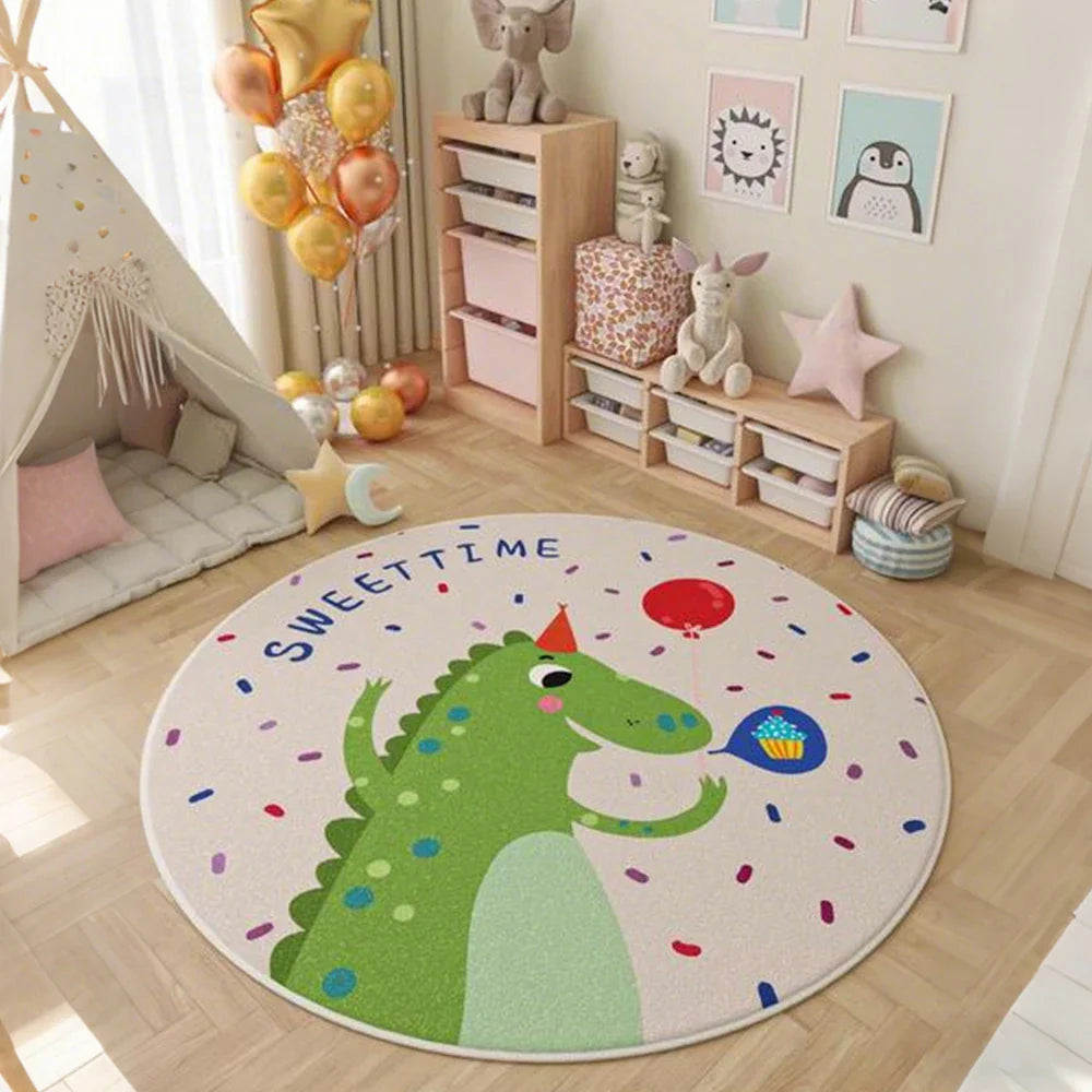 LIVARA Kids Plush Play Mat designed with Non-Slip Base, High-Density Soft Padding, Cozy Comfort and Floor Protection -Little Dinosaur Theme