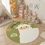 LIVARA Kids Plush Play Mat featuring Non-Slip Backing, High-Density Soft Surface, Durable and Floor-Protective -Little Green Sheep Theme