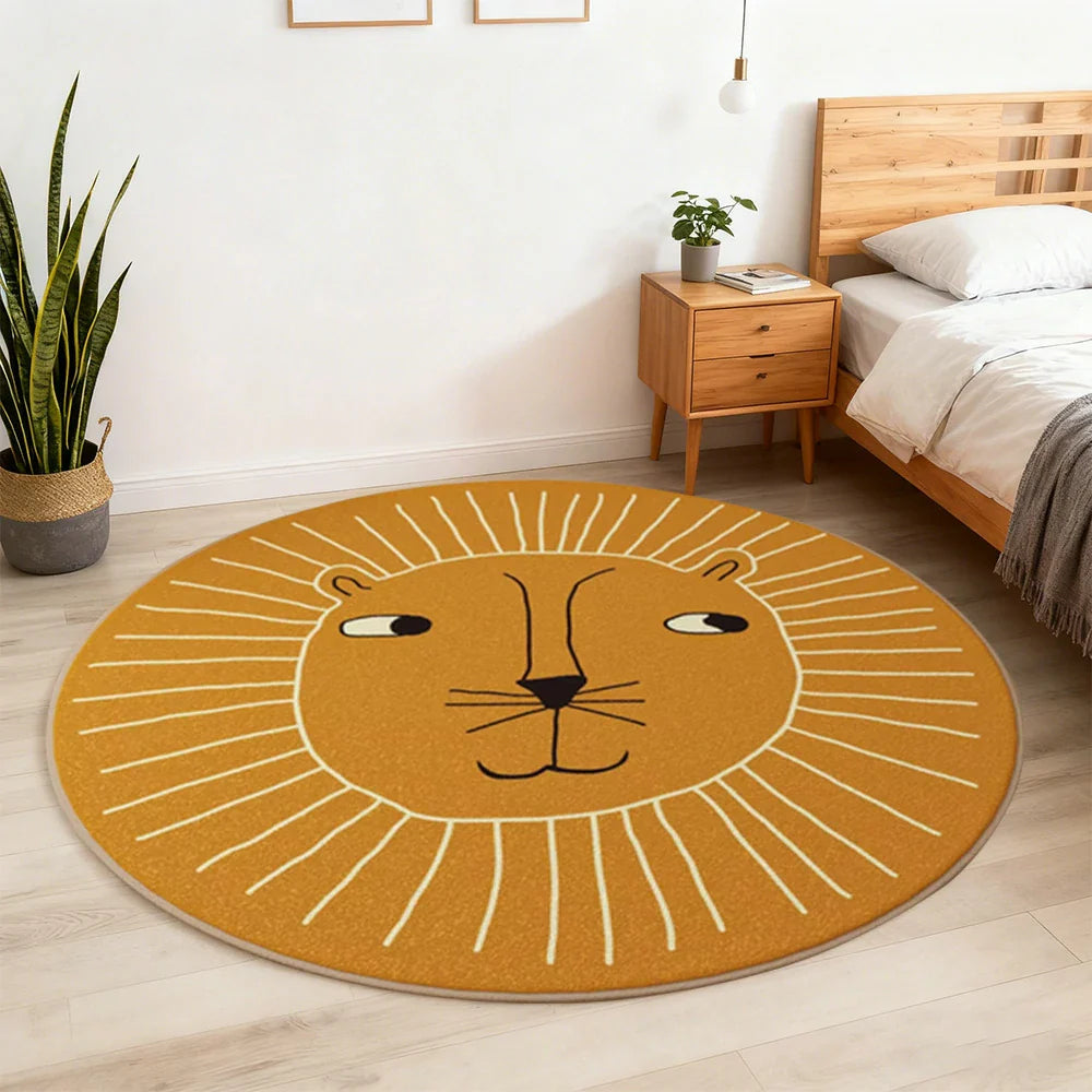 LIVARA Kids Plush Play Mat with Non-Slip Base, High-Density Soft Cushioning, Cozy and Floor-Safe -Little Lion Theme