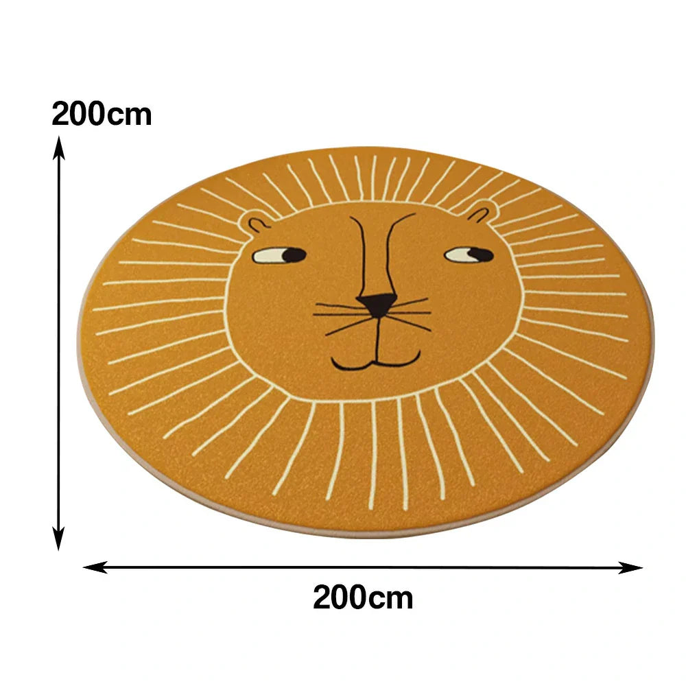 LIVARA Kids Plush Play Mat with Non-Slip Base, High-Density Soft Cushioning, Cozy and Floor-Safe -Little Lion Theme