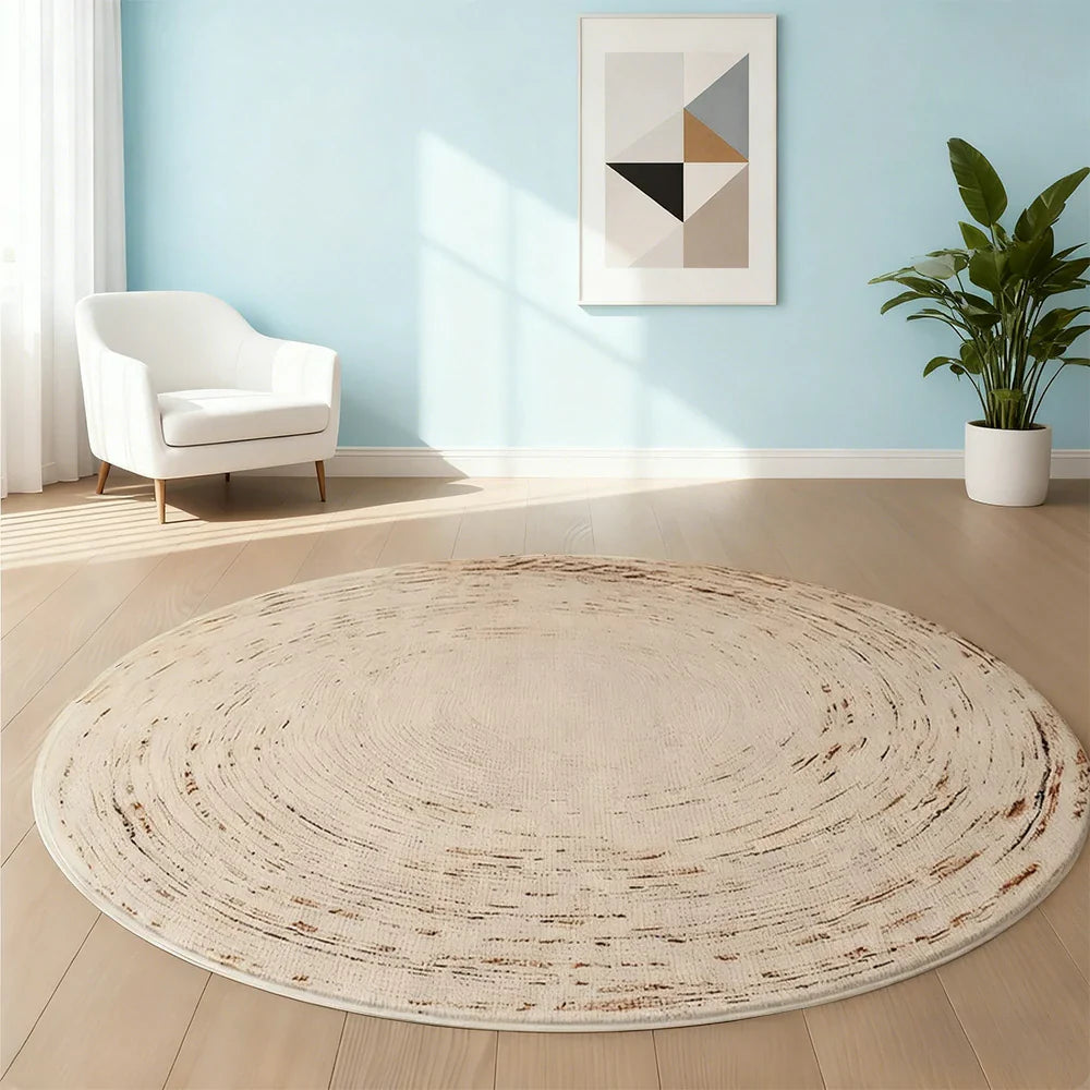 LIVARA 200cm Floor Rug in Cloud Shadow Time Theme -Water and Stain Resistant, High-Density Woven Yarn, Non-Slip Cushioned Backing, Easy Care