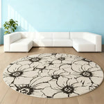 LIVARA 200cm Floor Rug in Floral Ink Poetry Theme -Soft-Touch Surface, High-Density Weave, Water-Resistant and Non-Slip Backing, Easy Maintenance