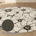 LIVARA 200cm Floor Rug in Floral Ink Poetry Theme -Soft-Touch Surface, High-Density Weave, Water-Resistant and Non-Slip Backing, Easy Maintenance