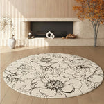 LIVARA 200cm Floor Rug in Floral Ink Poetry Theme -Premium Woven Yarn, Comfortable Underfoot Feel, Stain Protection, Quiet Non-Slip Base