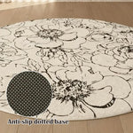 LIVARA 200cm Floor Rug in Floral Ink Poetry Theme -Premium Woven Yarn, Comfortable Underfoot Feel, Stain Protection, Quiet Non-Slip Base