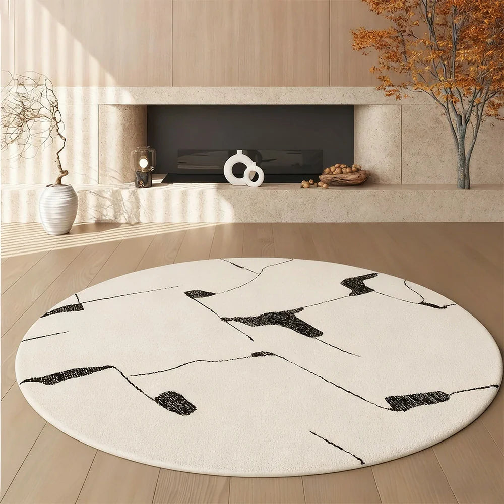 LIVARA 200cm Floor Rug in Ink Trace Geometry Theme -Water-Resistant Soft Surface, High-Density Woven Build, Non-Slip Backing, Easy Care